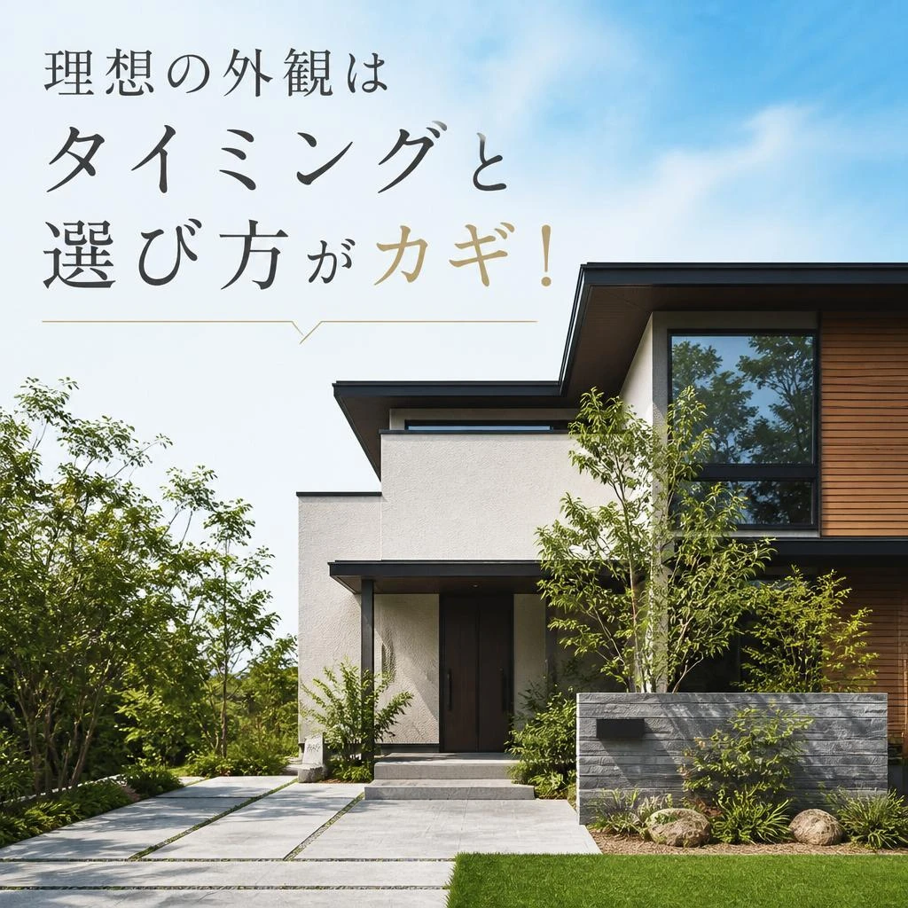 理想の外観はタイミングと選び方がカギ！