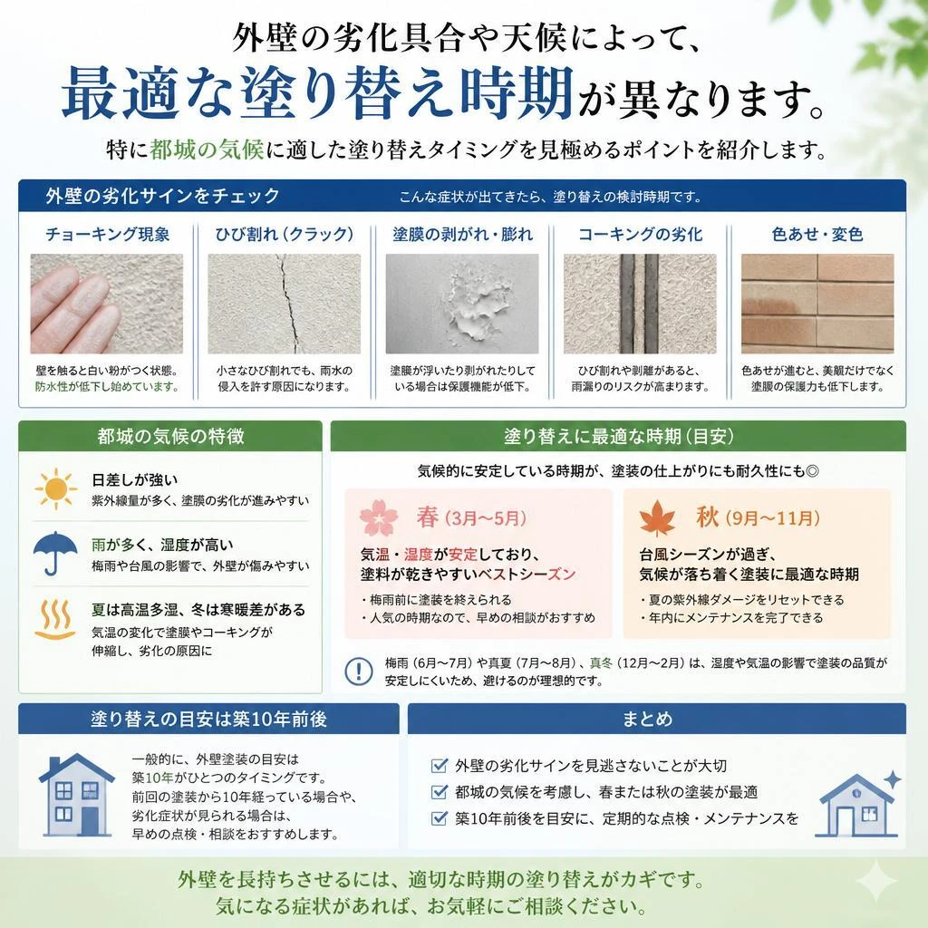 塗り替えはいつするべきか？
